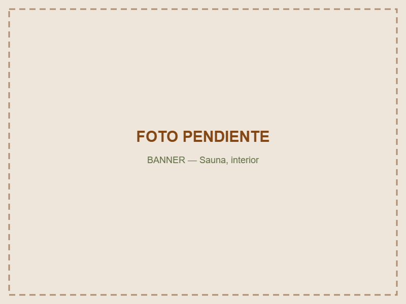 Sauna, adentro